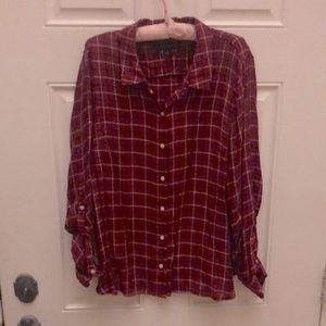 Plaid button down by Tommy Hilfiger